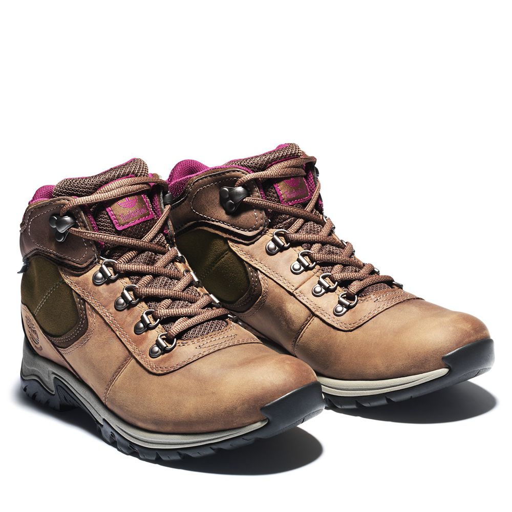 Timberland Womens Hiking Boots Mt. Maddsen Mid Waterproof - Brown - India SK8472351